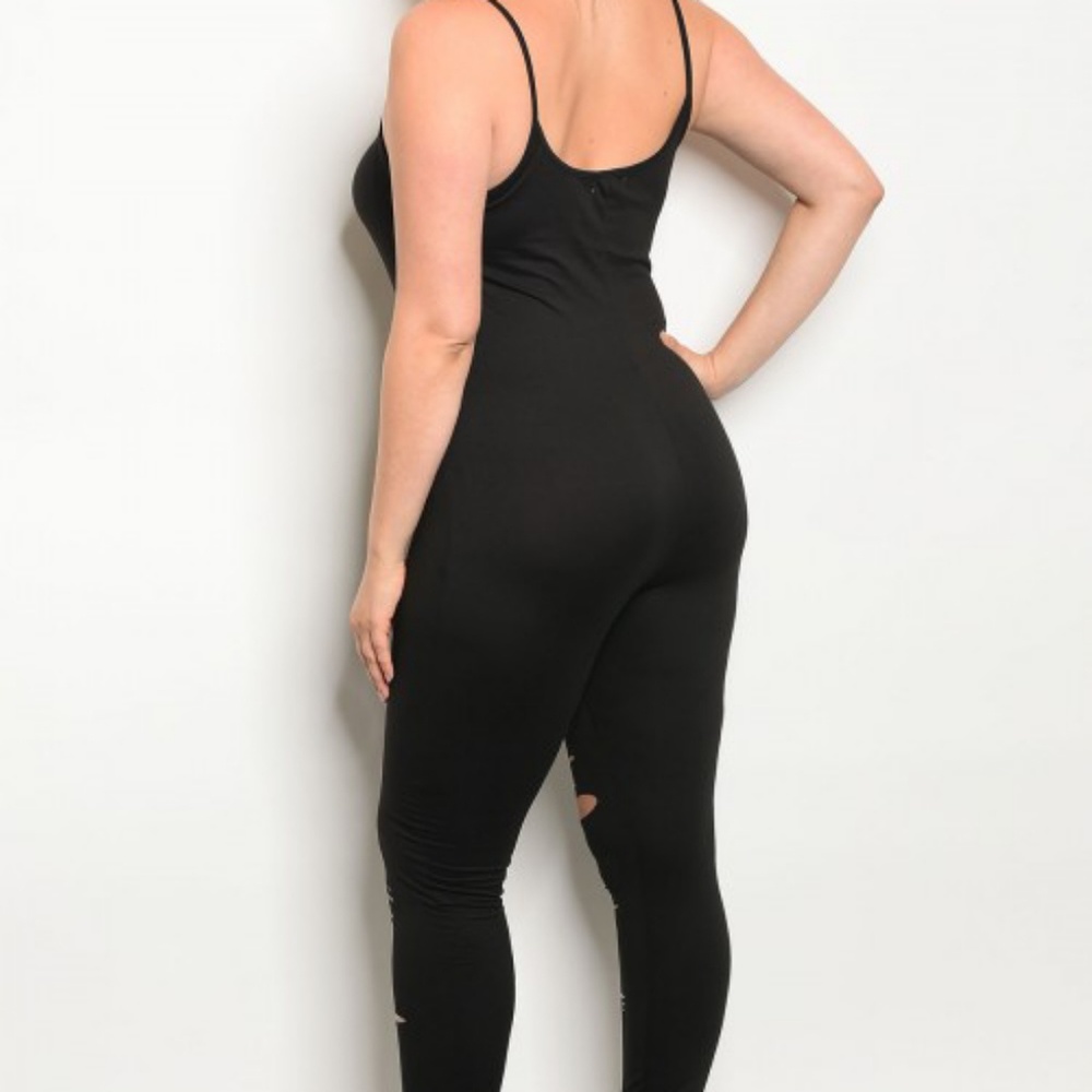 Black Plus Size Jumpsuit - Picture 2 of 3